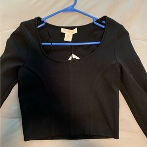 Happily Grey Black Crop Top